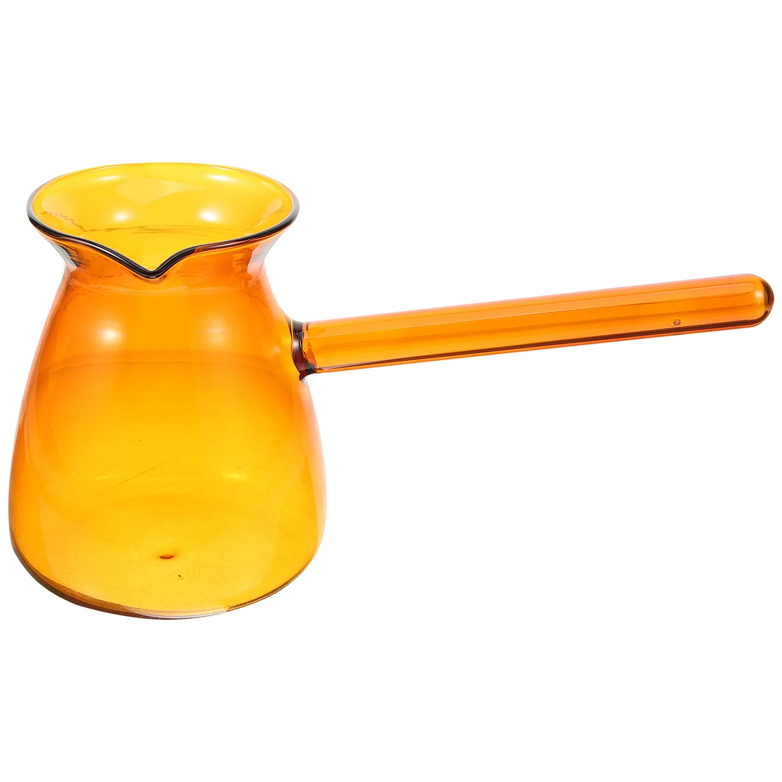 مقبض جانبي تركي إبريق قهوة زجاجي مقاوم للحرارة البورسليكات لصهر الشوكولاتة المغلي صلصات حليب القهوة