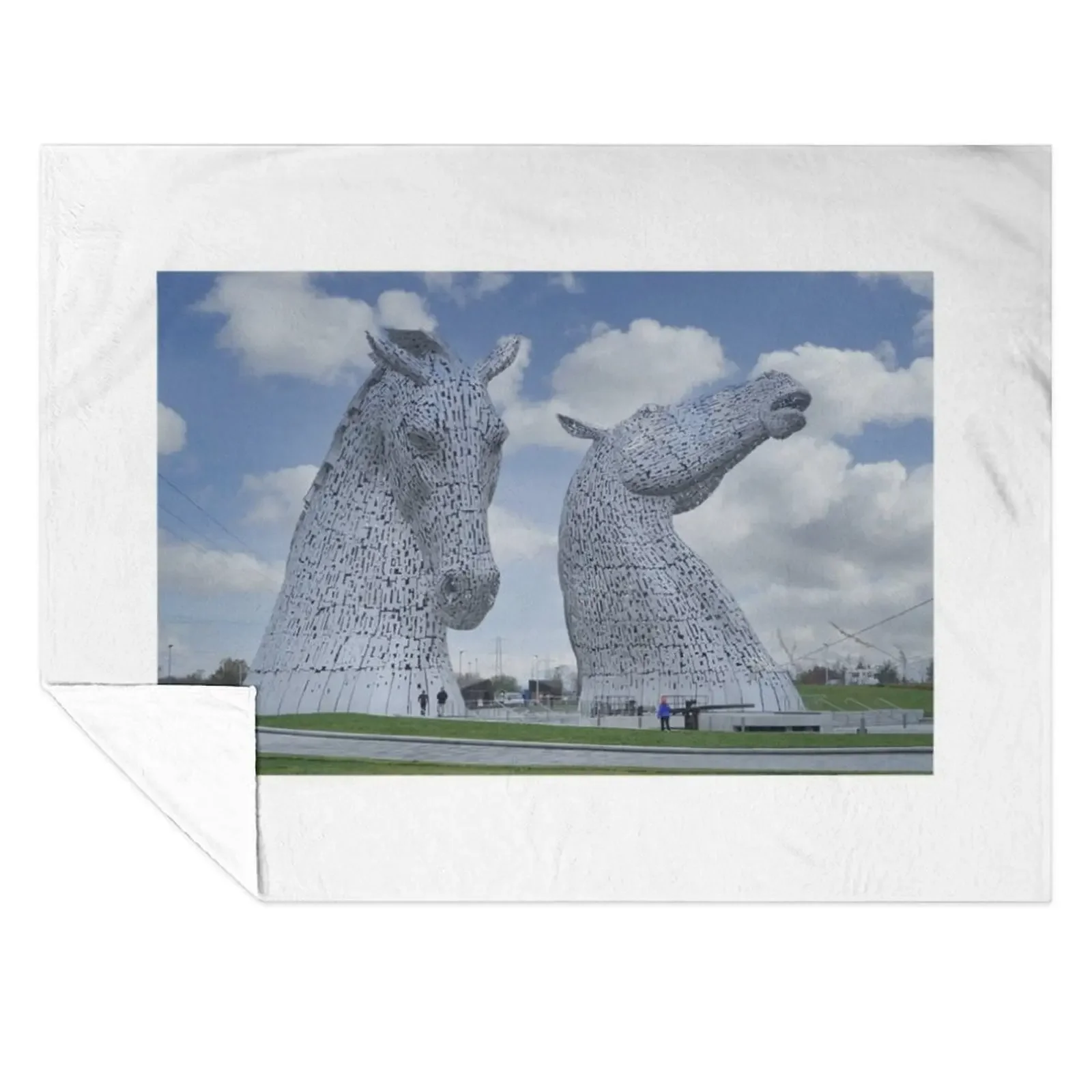 

The Kelpies, Helix Park, Falkirk, Scotland, the Kelpies are the largest equine sculptures in world Throw Blanket