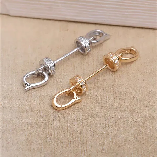 AU750 18K Gold Loose Bead Spacers Mountings Findings Jewelry Settings Accessories Parts for 8-10mm Pearls Beads Stones