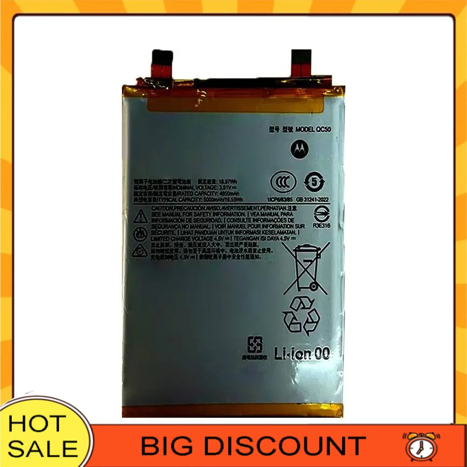 

QC50 5000Mah For Motorola Moto Edge 40 Neo XT2307-1 Mobile Phone Battery Long-Lasting