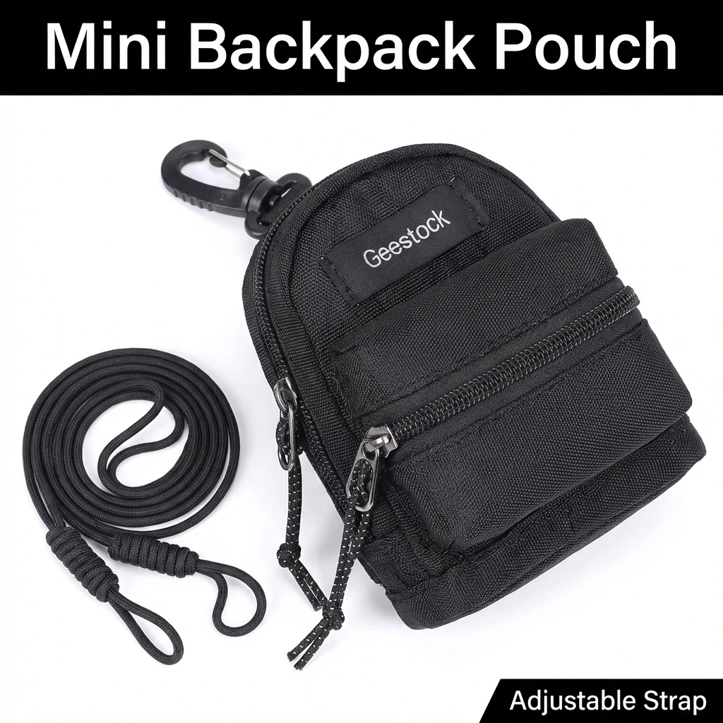 Tiny Mini Backpack Crossbody Pouch for Keys Cash Cards, Lightweight Small Bag with Adjustable Long StrapFor Travel Gym Festival