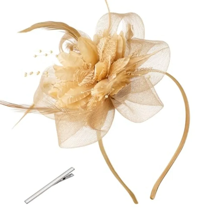 

Tea Party Hats for Women Fascinators Hats Vintage Headband Tea Party Accessories for Wedding Cocktail Dresses