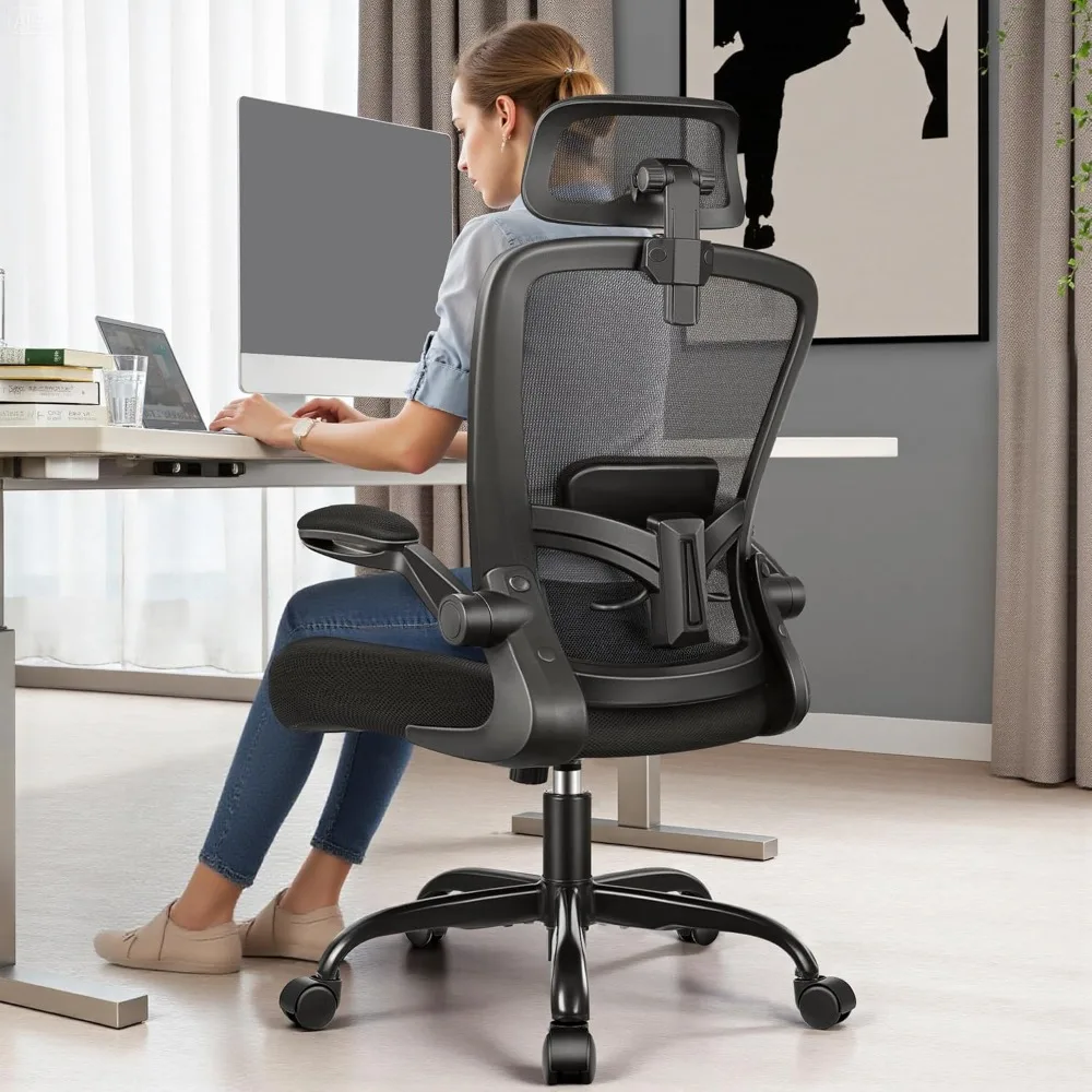 FelixKing Office Chair, Desk Chair with Soft Lumbar Support, Ergonomic Computer Chair with Headrest High Back Armrest, Adjustabl