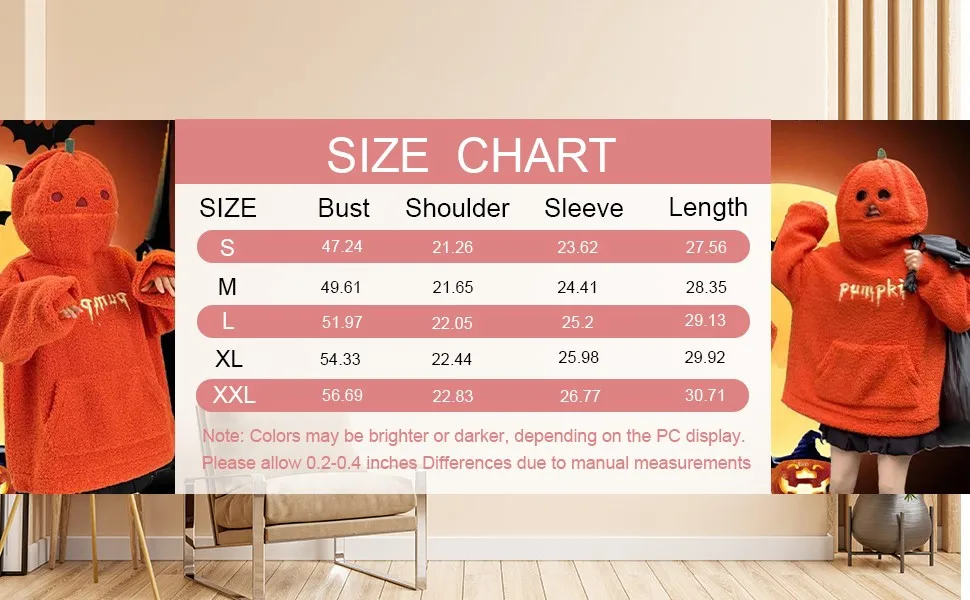 Damska bluza na Halloween z dwustronnego polaru, z nadrukiem dyni, z długim rękawem, codzienna bluza z kapturem, prezent na festiwal lub urodziny.