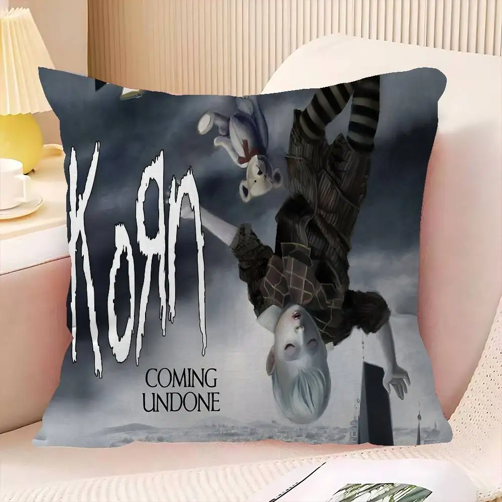 K-Korn Metal Band Pillowcase toon Gift Cushion Cover Bedroom Home Sofa Chair Seat Decor pillow case