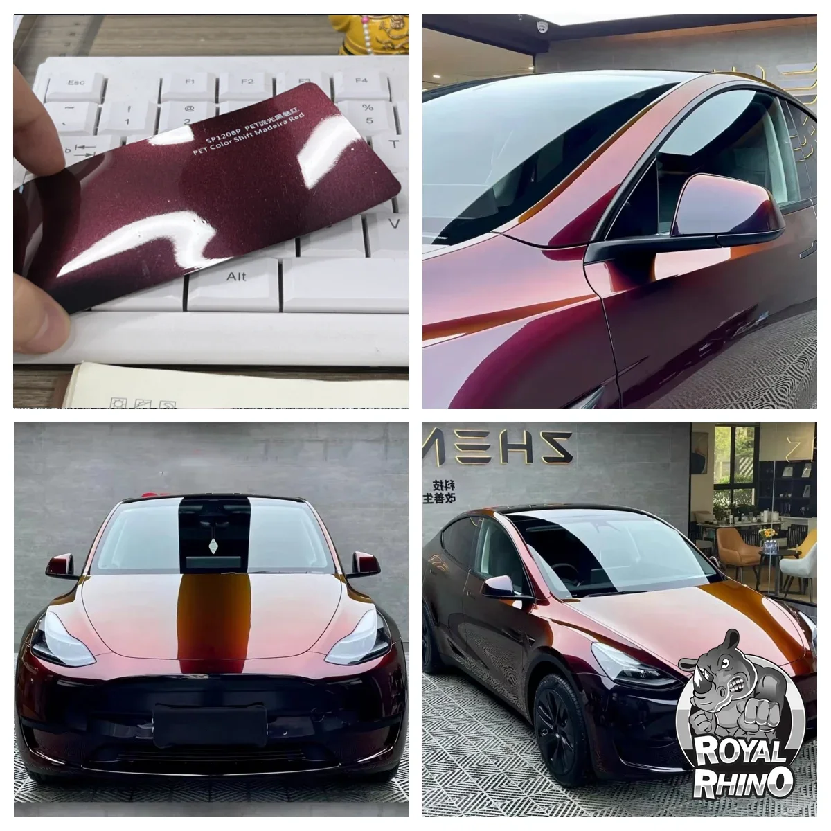 PET Super Glossy Metallic Madeira Magic Color Shift Rainbow Drift Black Red Car Wrap Vinyl Sticker Film 30/50CM*1.52/3/15M