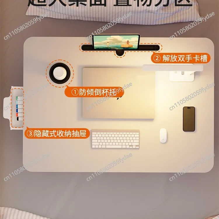 Foldable bed Small table Study desk Laptop computer table bracket Bedroom bay window table