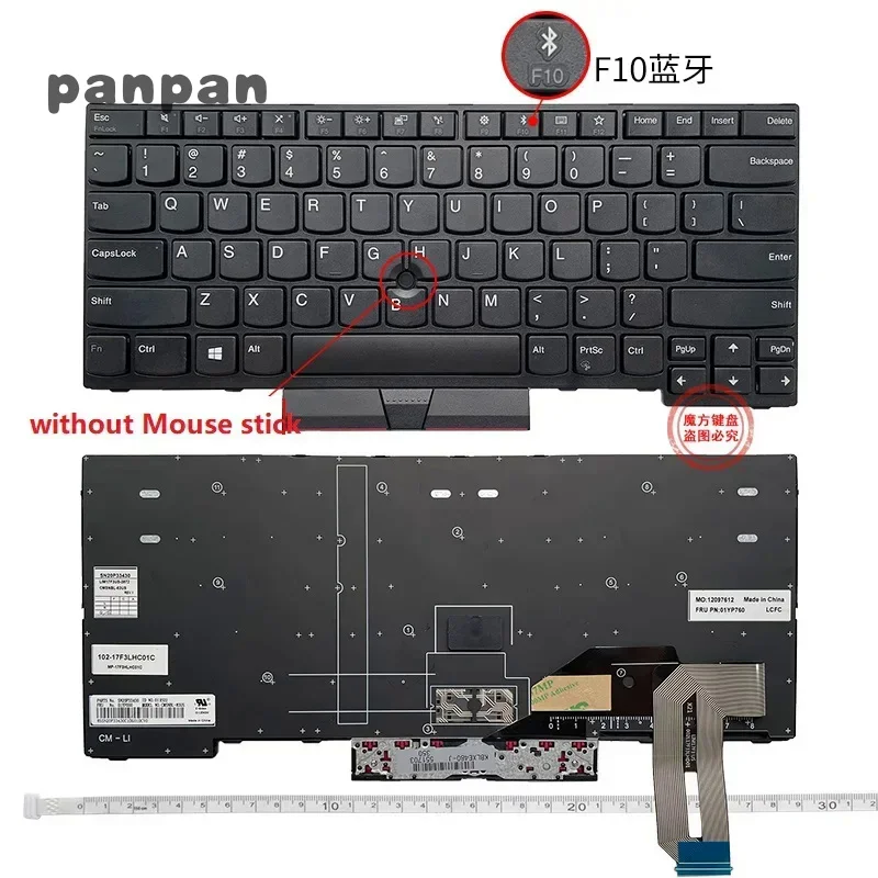 New US Keyboard For IBM Lenovo R480 L390 L480 T480 T480S L380 Keyboard Backlight Mouse Stick