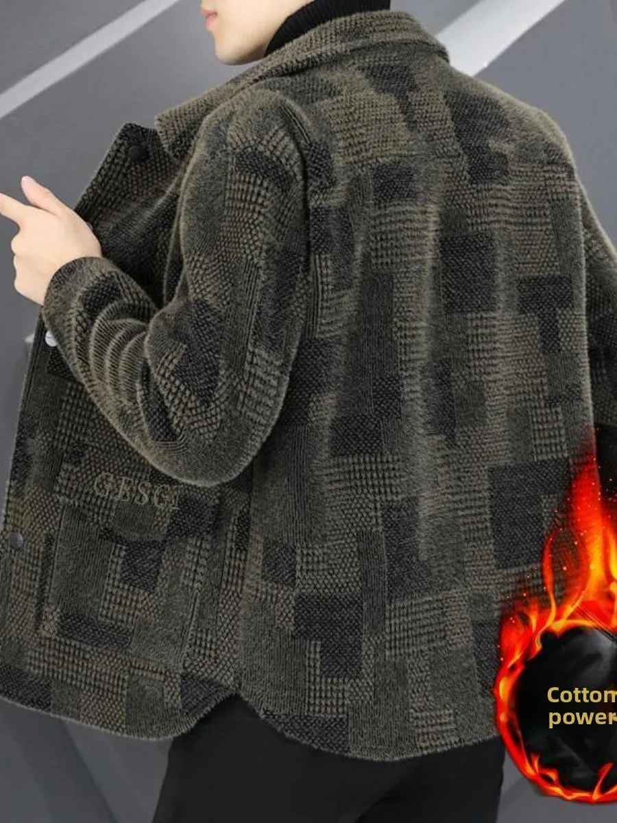 

Мужское повседневное утепленное двустороннее шерстяное пальто, короткое, модное, весенне-осеннее, теплое, стандартного кроя, с меховым воротником