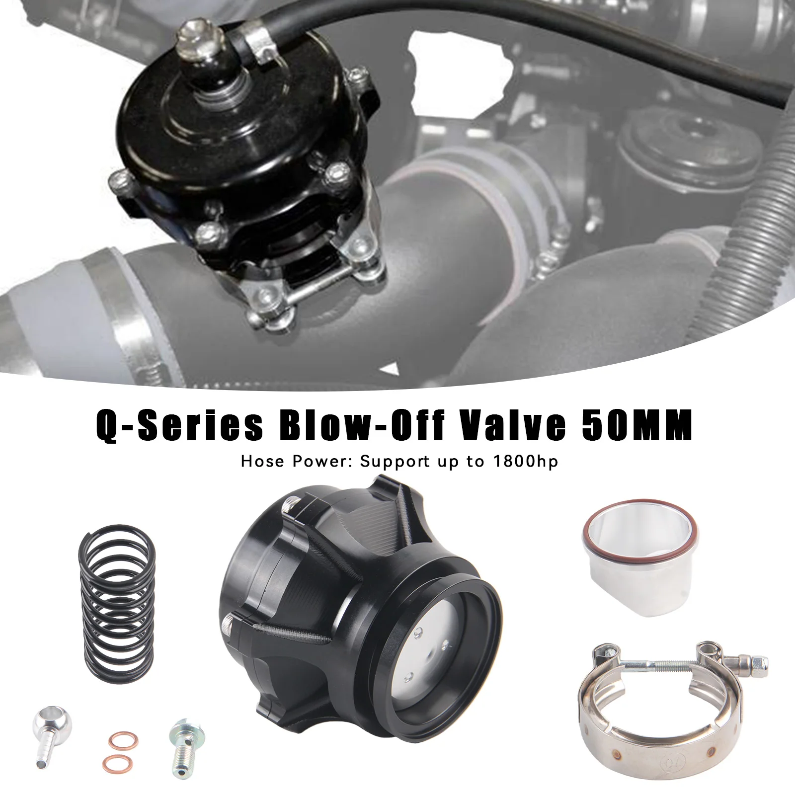 

Выдувной клапан Q-серии 50 мм, V-образный турбозарядное устройство, сброс клапана Bov