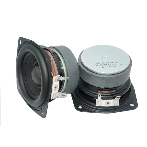 Imagen 2 del producto 2 unids/lote 78MM 4 Ohm 15W altavoz Subwoofer 3 pulgadas tapa convexa bajo cuadrado Woofer DIY altavoces de estantería Hifi Home Sound Theater