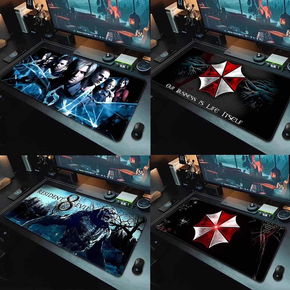 الأفلام الساخنة المقيم الشرور ماوس HD الطباعة ألعاب الكمبيوتر قفل حافة عدم الانزلاق ماوس الوسادة XXL90x40 سنتيمتر لوحة المفاتيح الكمبيوتر وسادة مكتب