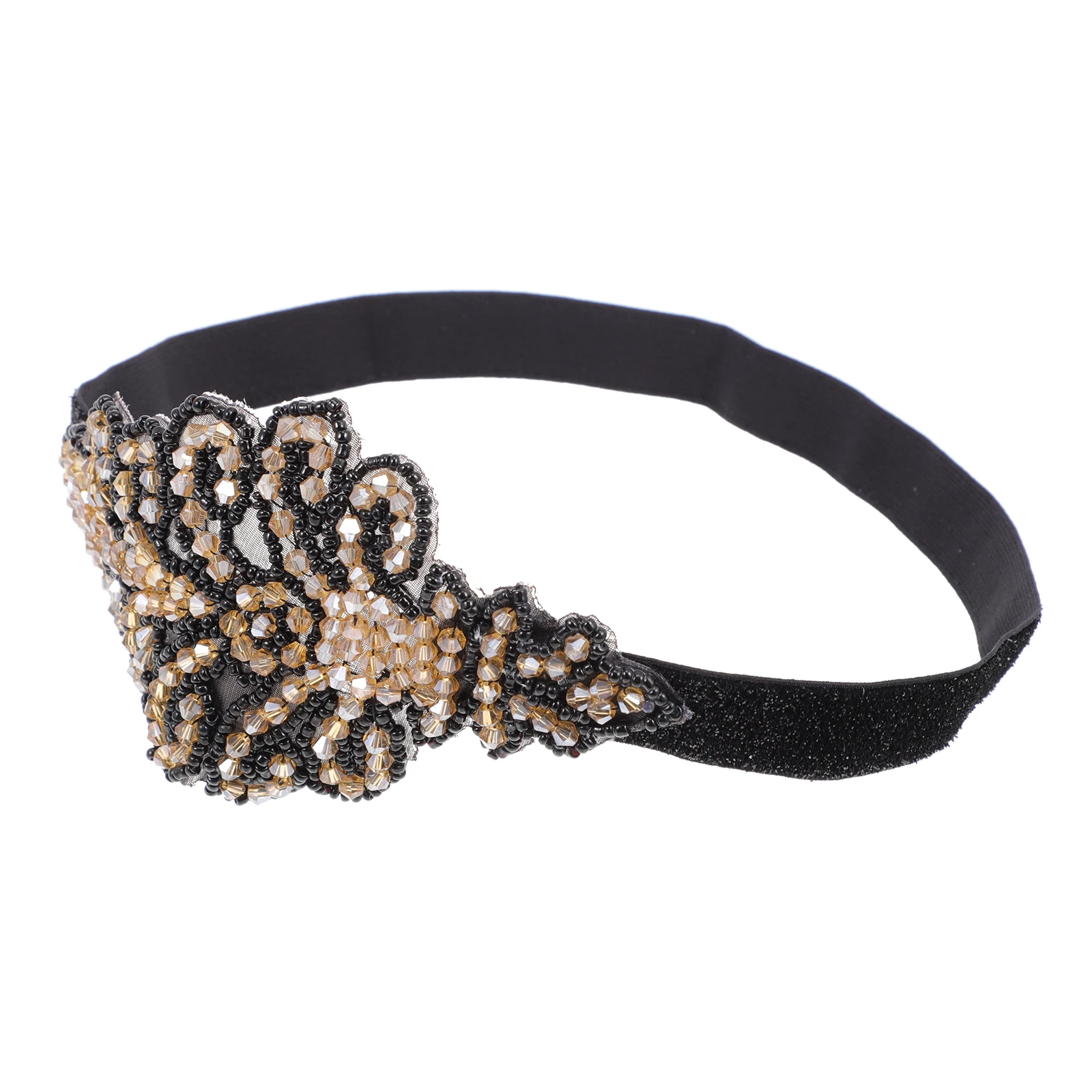 

Rhinestone Headb Retro Flapper Hairb Delicate 1920S Headb Party Women Elastic Vintage Hair Tool Water