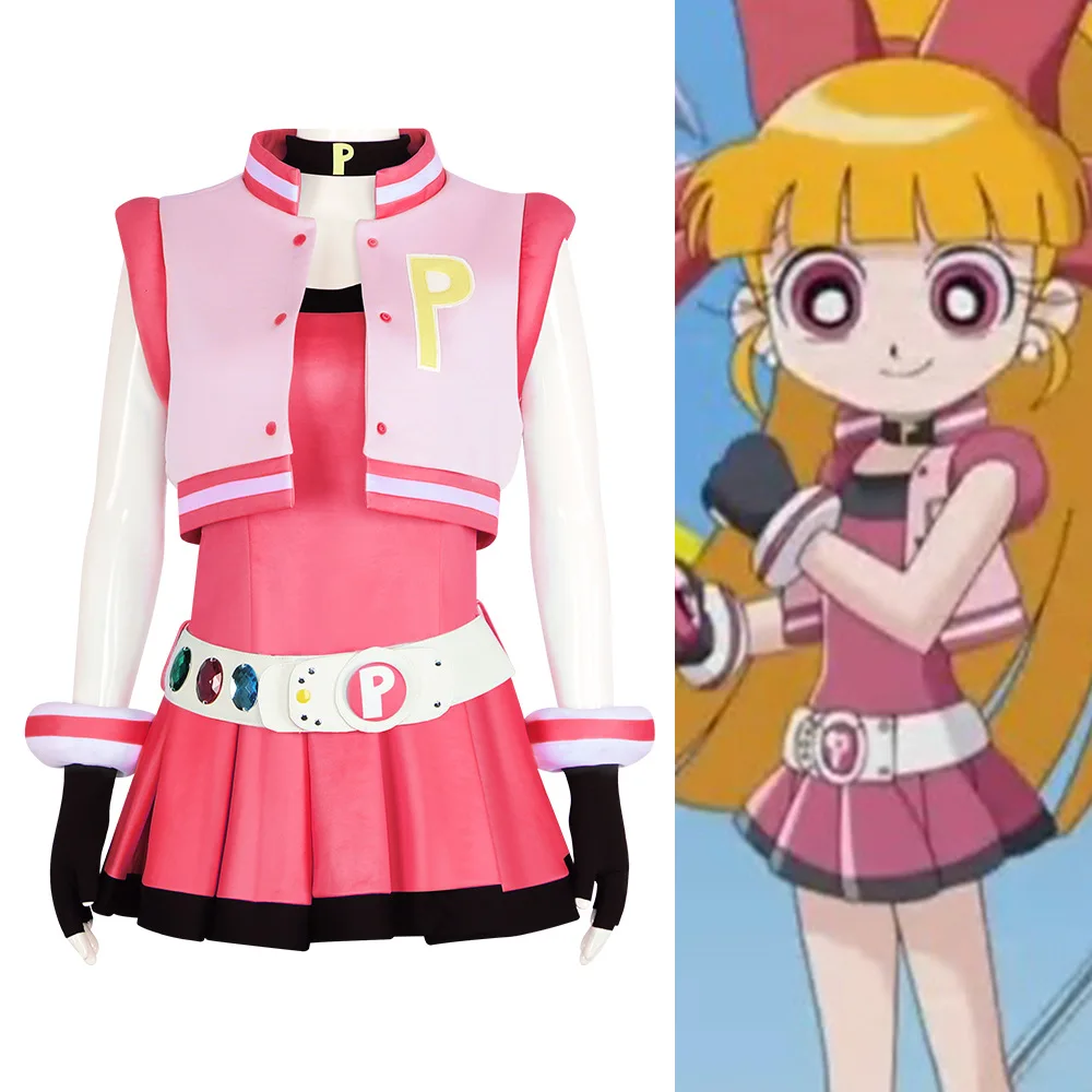 

Powerpuff Girls Z Cosplay Costume Super Blossom Halloween Stage Performance Costume