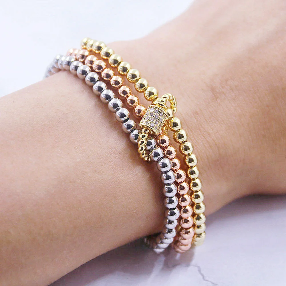 الموضة الكلاسيكية الفولاذ المقاوم للصدأ الخرز سوار الصليب/نجمة/القلب ورقة كليب 4 مللي متر مطرز تشيكوسلوفاكيا سلسلة معدنية للنساء الرجال مجوهرات هدايا