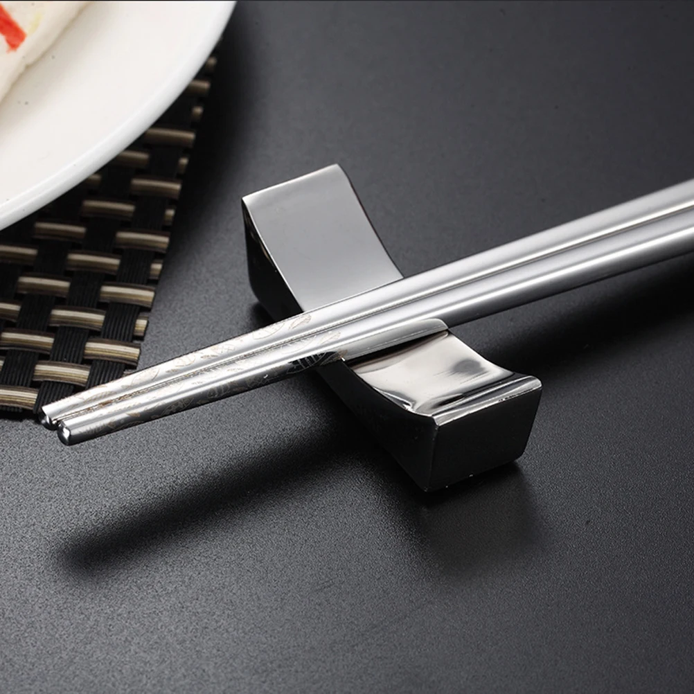 

1Pcs Stainless Steel Chopsticks Rack Circular Design Polished Gloss Finish Elegant Holder Rest for Chopsticks Spoon Fork Dining