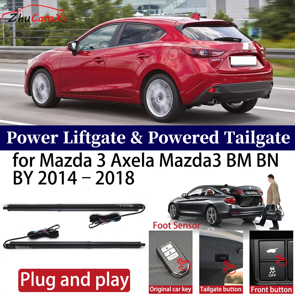 

ZhuCamX for Mazda 3 Axela Mazda3 BM BN BY 2014-2018 Car OEM Power Liftgate Automatic One-Click Powered Tailgate Strut opener