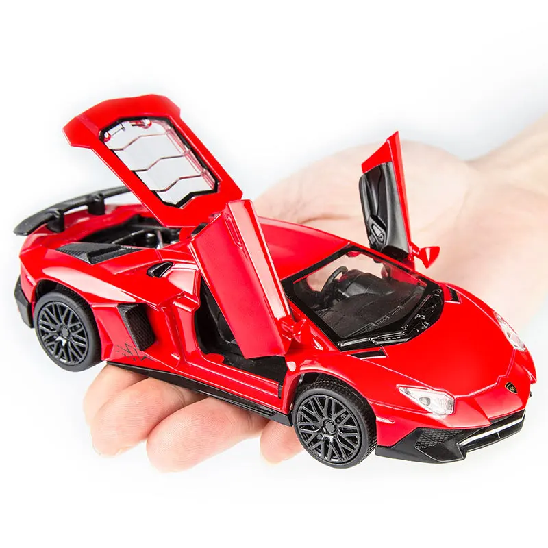 

1:32 Lamborghinis SV LP750-4 Alloy Sports Car Toy Model Diecast Metal Car Simulation Sound and Light Collection Children's Gifts