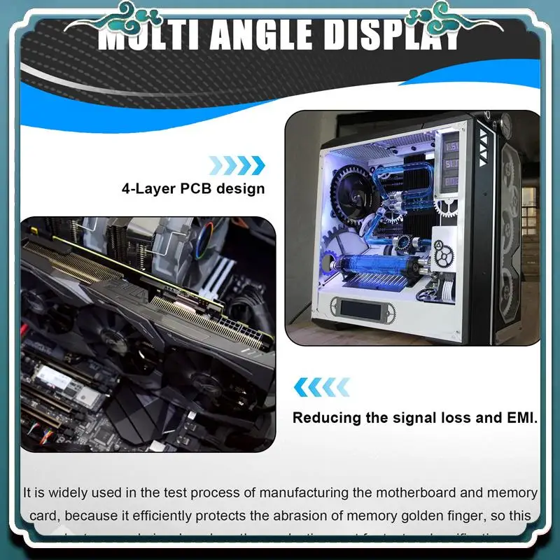 Easy To Use DDR4 288Pin DIMM Adapter Riser Memory Tester Memory Protection Card Card Circuit Expansion Board Raiser Card