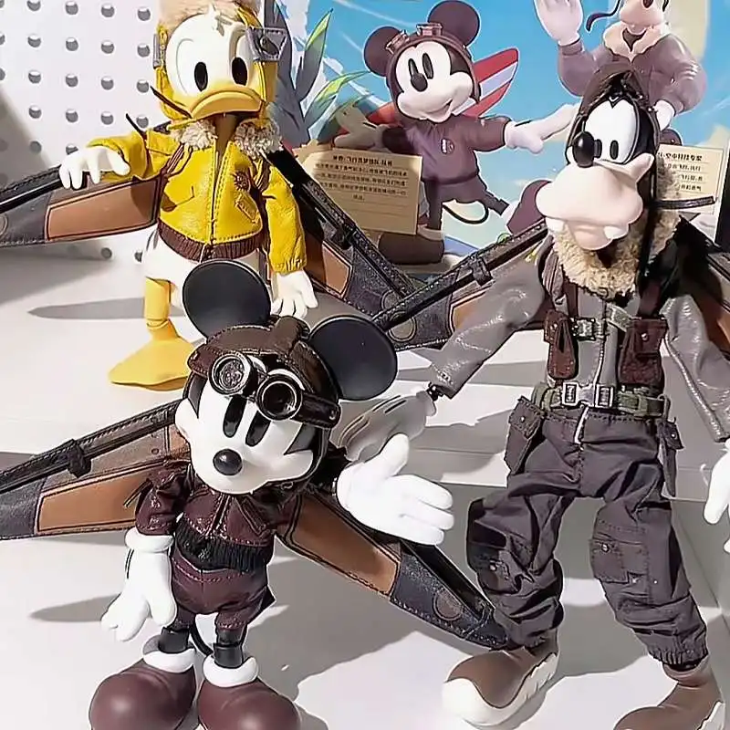 

Disney City Flying Dream Figure Donald Duck Goofy Mickey Model Movable Joint Models Dolls Pvc Statue Collect Toys Kids Gifts