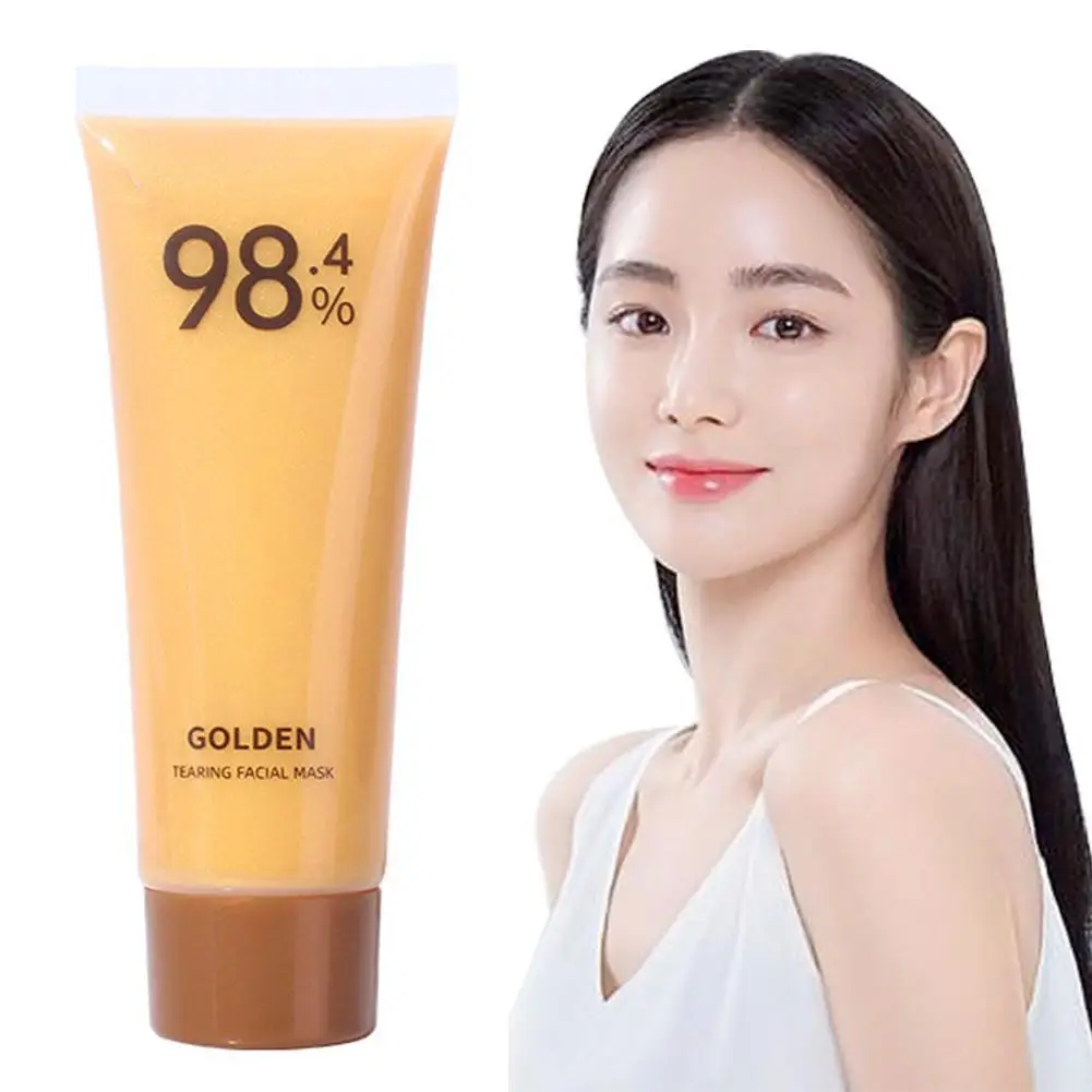 80g Gold Foil Peel-Off Mask Peel Off Anti-Wrinkle Face Mask 98% golden Mask Facial For Deeply Cleans Skin Care M4G8