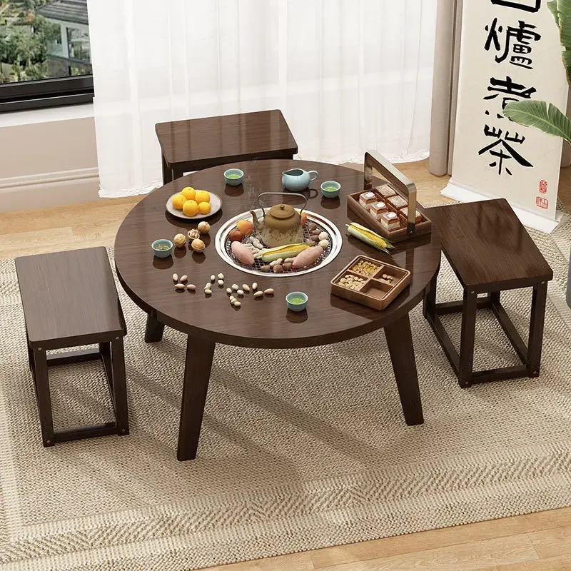 Indoor roasting stove set, stove,coffee table, charcoal roast, balcony, courtyard, tea Internet celebrities