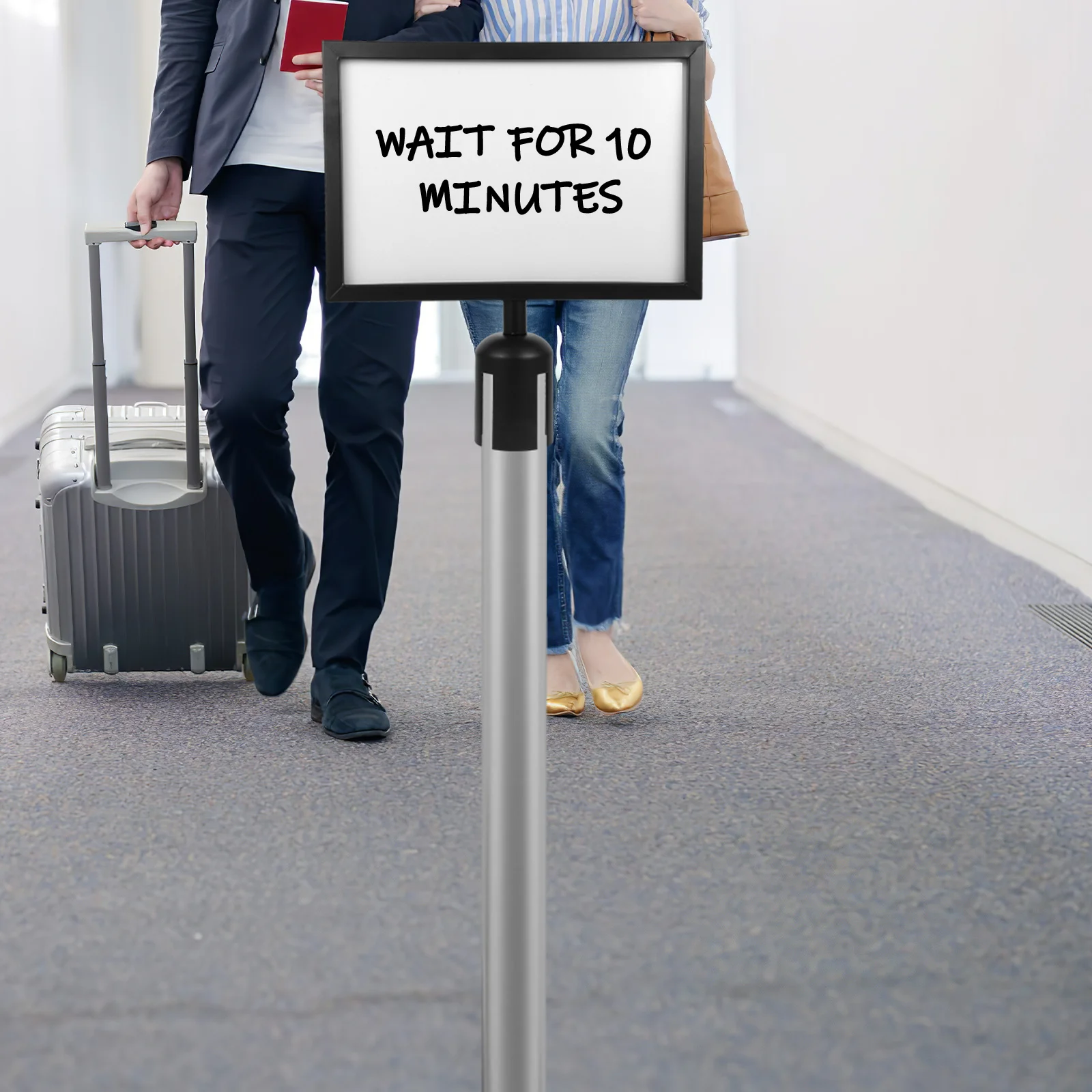 다용도 A4 가로형 표지판 홀더, 군중 통제 장벽, 공항, 호텔, 소매점 장식용