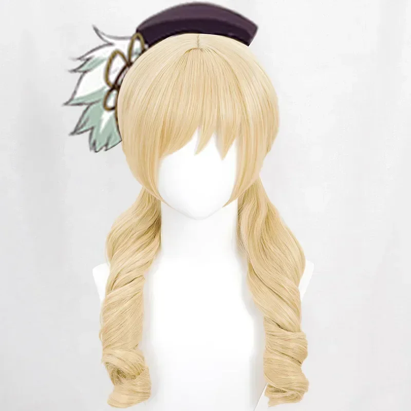Anime Puella Magi Madoka Magica Tomoe Mami Cosplay Wig Adult Women Girls Blond Long Curly Hair Halloween Party Accessories Props
