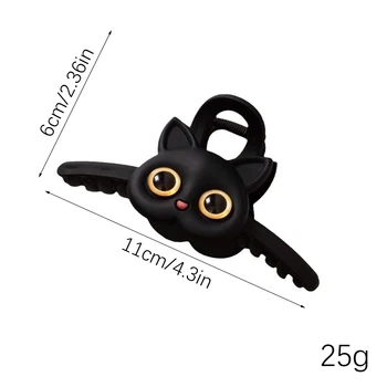 Une grosse épingle à cheveux mignonne en forme de chat, une grosse épingle à cheveux à l’arrière de la tête de la femme, une pince en forme de requin, une pince à pince à cheveux 8 meilleures pinces à cheveux pour chat en vente - No 2