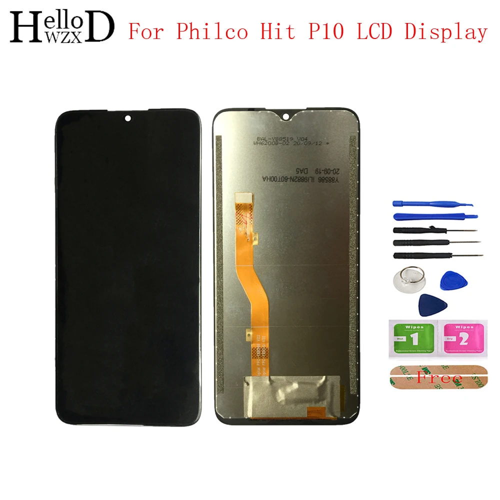 Go! 100% Tested LCD Display For Philco Hit P10 LCDs Touch Screen Digitizer LCD Display Assembly Panel Front Glass Sesnor Tools