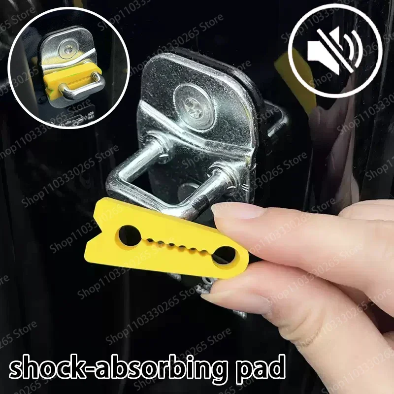Silicone protective cover for door lock buckle, car door lock shock-absorbing buffer pad, thickened anti-collision sticker parts