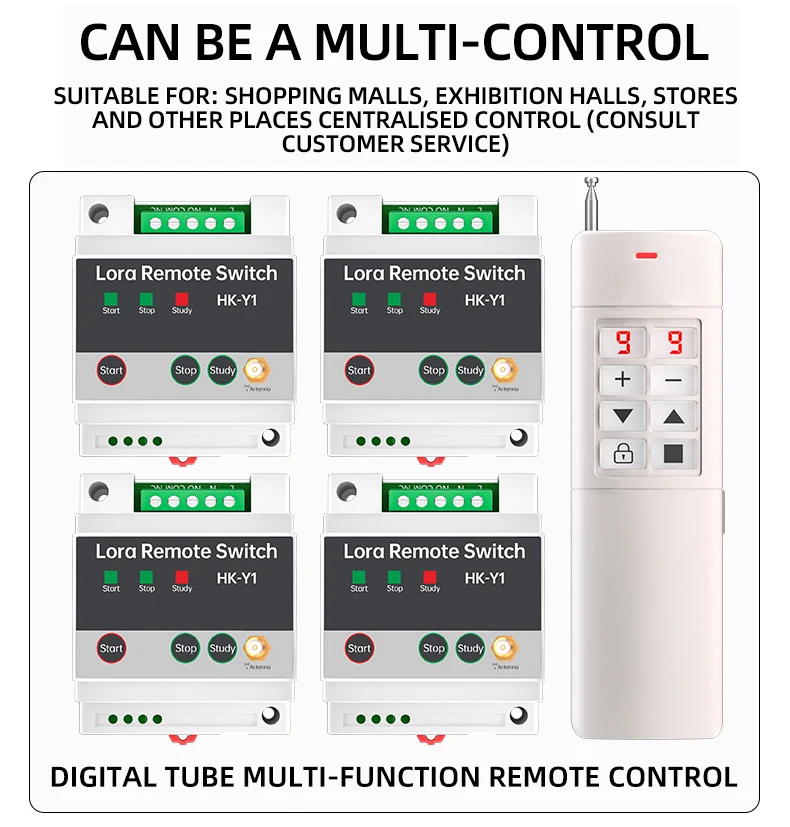 DC 12V24V48V72V Wireless Remote Control Switch Remote Control Intelligent Water Pump Car Battery Disconnect Relay