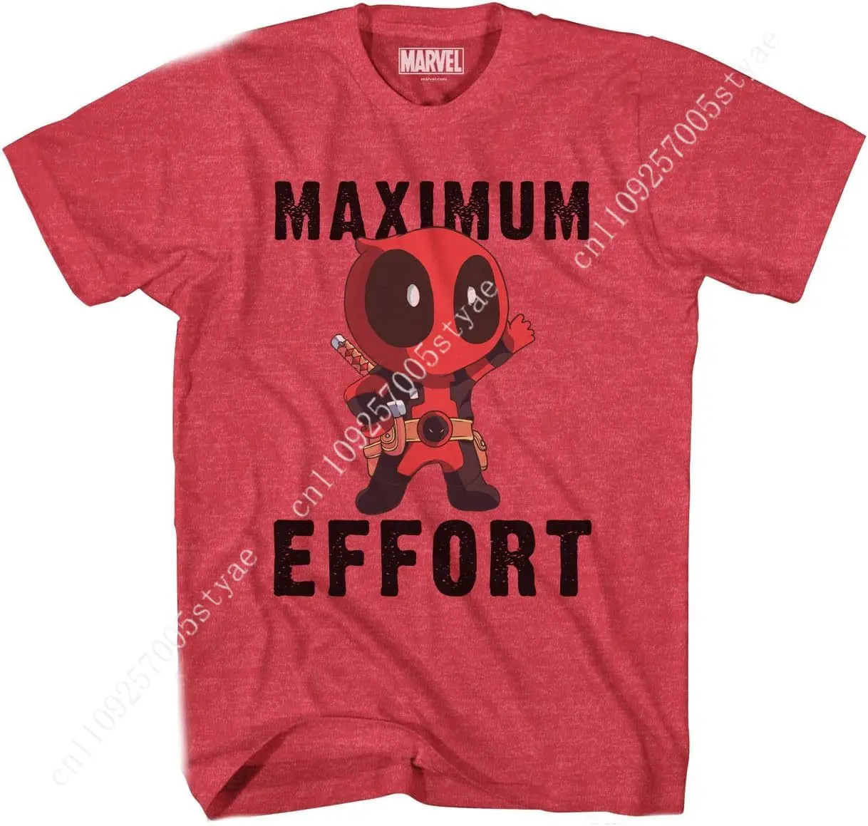 

Marvel Deadpool Chibi Maximum Effort Men's T-Shirt