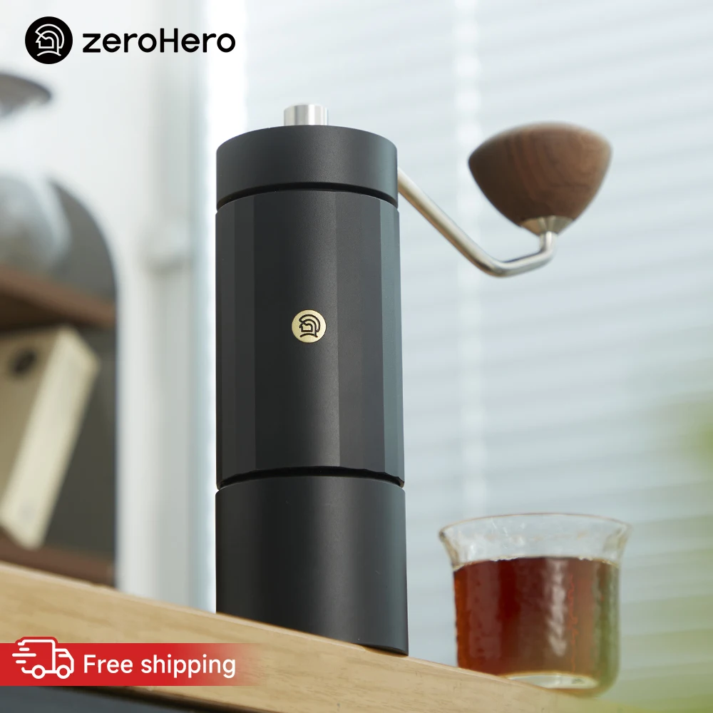 zeroHero Z4 Pro Grinder 32 Clicks 7 Core Burr 0.015mm Aluminum Digital Window for Home Office Espresso Brewing Camping Xxx