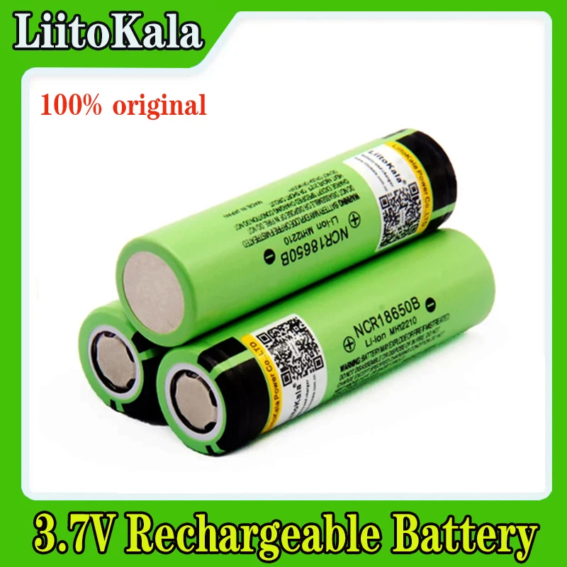 Hot LiitoKala New Original NCR18650B 34B 3.7V 18650 3400mAh Rechargeable Lithium Battery Flashlight Battery