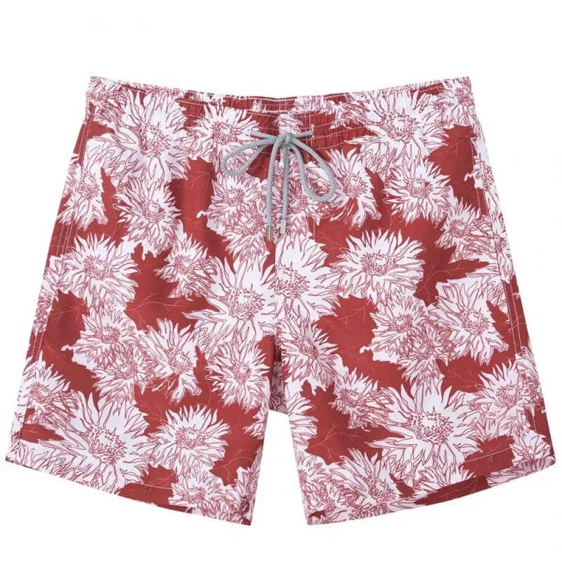 3D Printed Short Pants For Men Bird Floral Palm Leaf Pattern Board Shorts Summer Hawaiian Casual Quick Dry Sports Swim Trunks