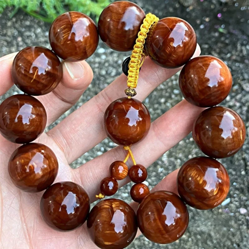 Authentic Taihang Yabai 2.0 jadeified red agate, aged material, translucent, high oil content, milky scent, hand-carved bracelet