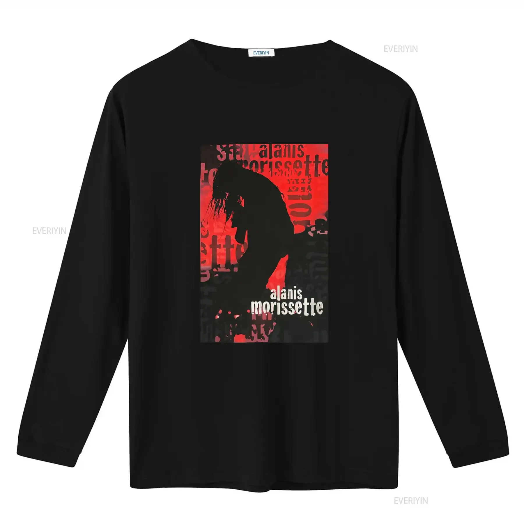 Alanis Morissette Concert Silhouette Black T Shirt All Sizes Available vintage Washed Top For Everyday Wear Comfortable