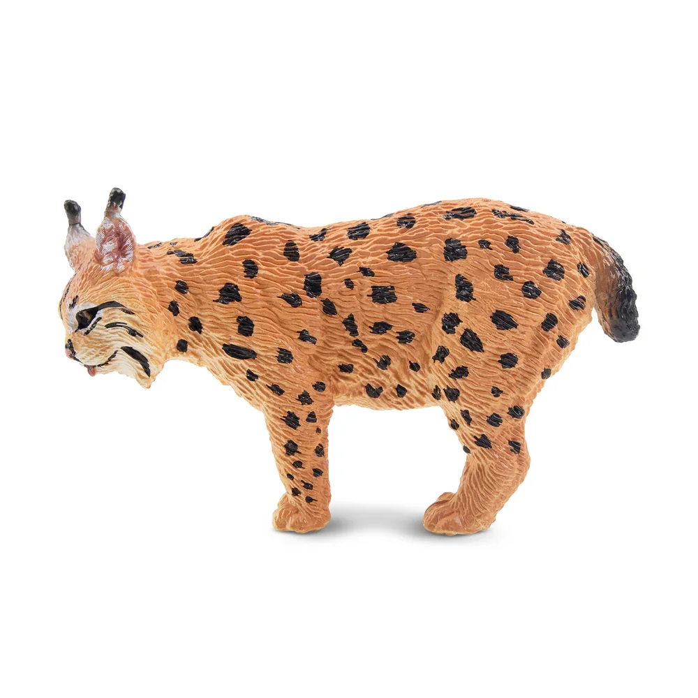 Toymany Simulation Lynx Wildlife Animal Model Toy Mini Figures Dolls Action Figurines Toys for Children Gift Cake Decoration