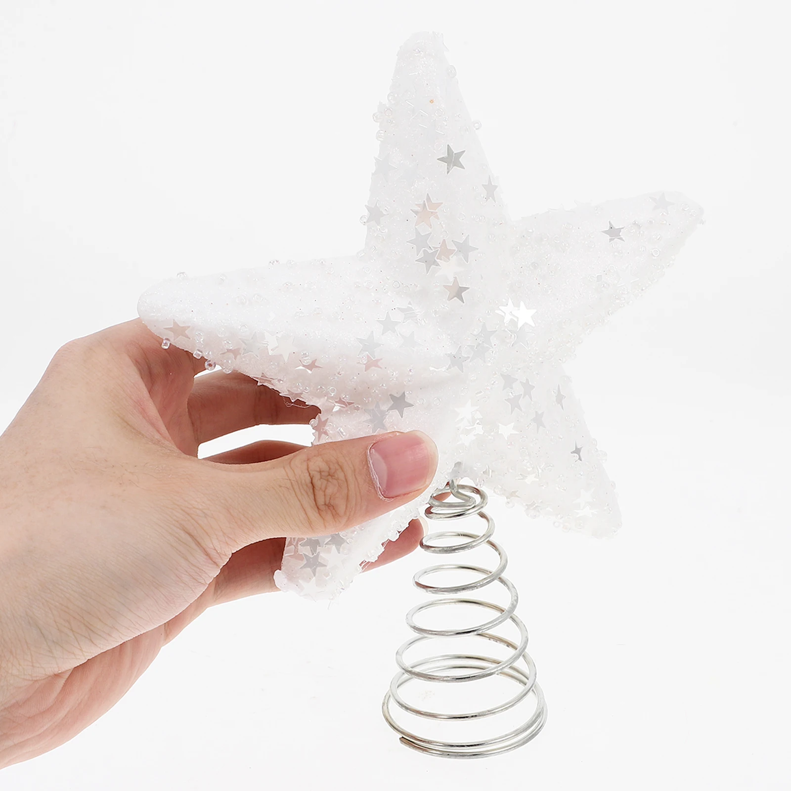 

Christmas Tree Top Star Decoration Toppers for Artificial Household Iron Elegant Man