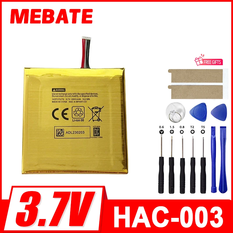 

5000mAh Switch Console HAC-003 Li-ion Battery for Nintend Nitendo Switch 2017 Game Console HAC-001 with Install Tools Kit
