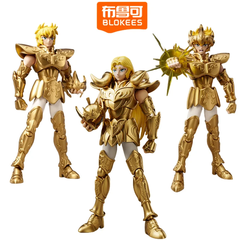 

Original Blokees Gold Saint Champion Saori Kido Seiya Mu Aiolia Action Figure Model Doll Building Block Toys Kids Birthday Gifts
