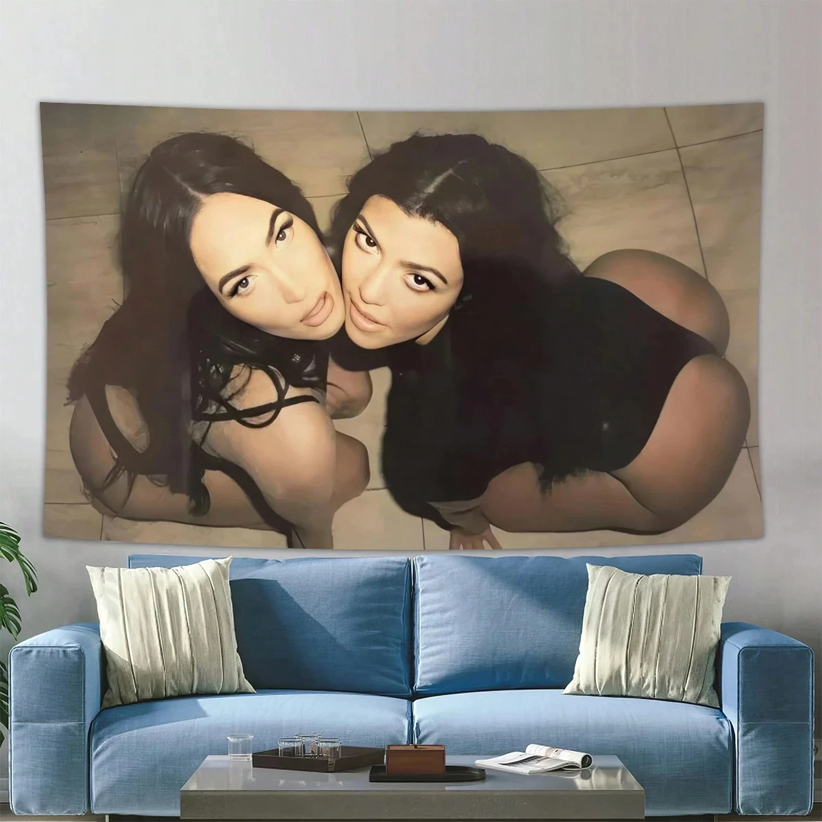 1 pieza Bandera decorativa Megan Fox con ojales de latón, perfecta para decoración de pared en dormitorios, fiestas y salas de baile, cartel de pared moderno para el hogar