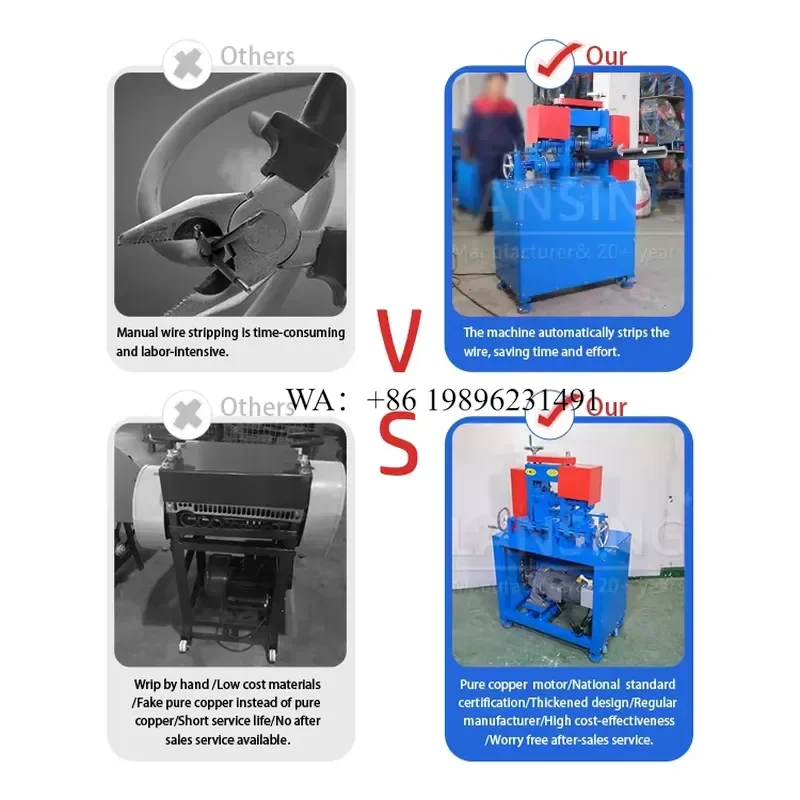 Wmwmnu Hot Selling 5mm-120mm Multifunctional FG-5 Copper Wire Stripping for Cable Recycling Automatic Copper Wire