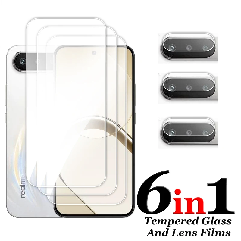 

Защитное стекло для Realme 16 5G, закаленное стекло для Realme 16 Pro 5G, полное покрытие, прозрачное, HD, защита экрана, пленка для камеры Realme 16