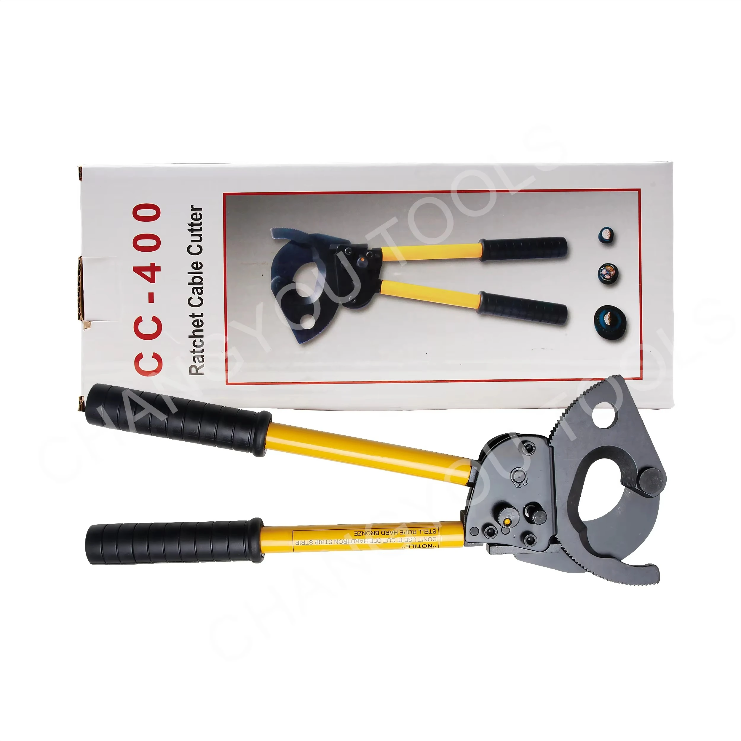 CC-400 Heavy Duty Ratchet Electric Cable Cutter Tool Armored Cable Wire Cutter
