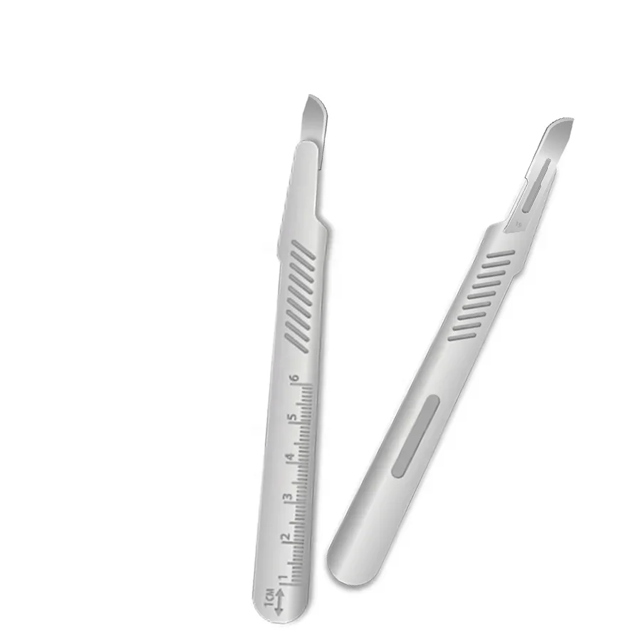 Sterilized Disposable Stainless/Carbon Steel 19 Surgical sc alp el Blade 19 With Plastic Handles