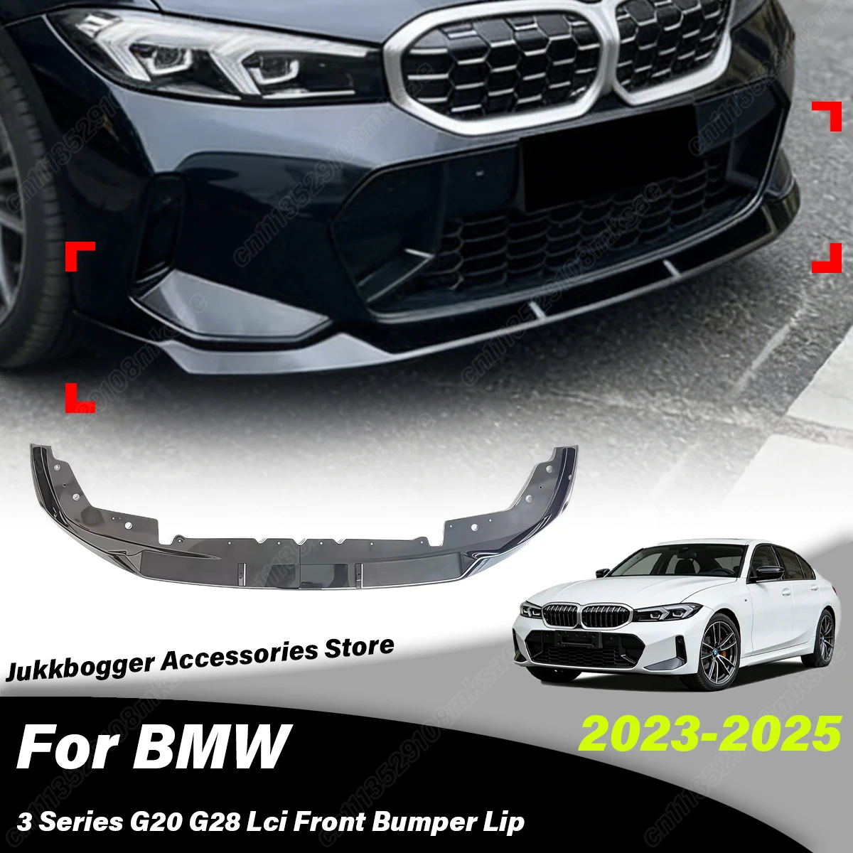 

For BMW New 3 Series G20 G28 Lci 2023 2024 2025 Automobile Front Bumper Lower Lip Protective Cover Modification Decoration Kit