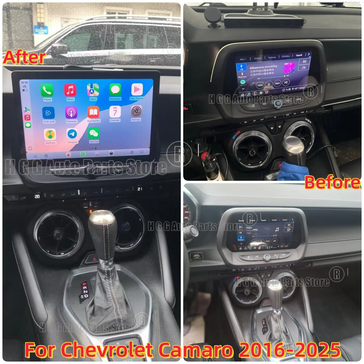 1280*720 IPS Carplay Android 14 Car Player Multimedia GPS Navi Stereo Autoradio Android Auto For Chevrolet Camaro 2016 2017-2025