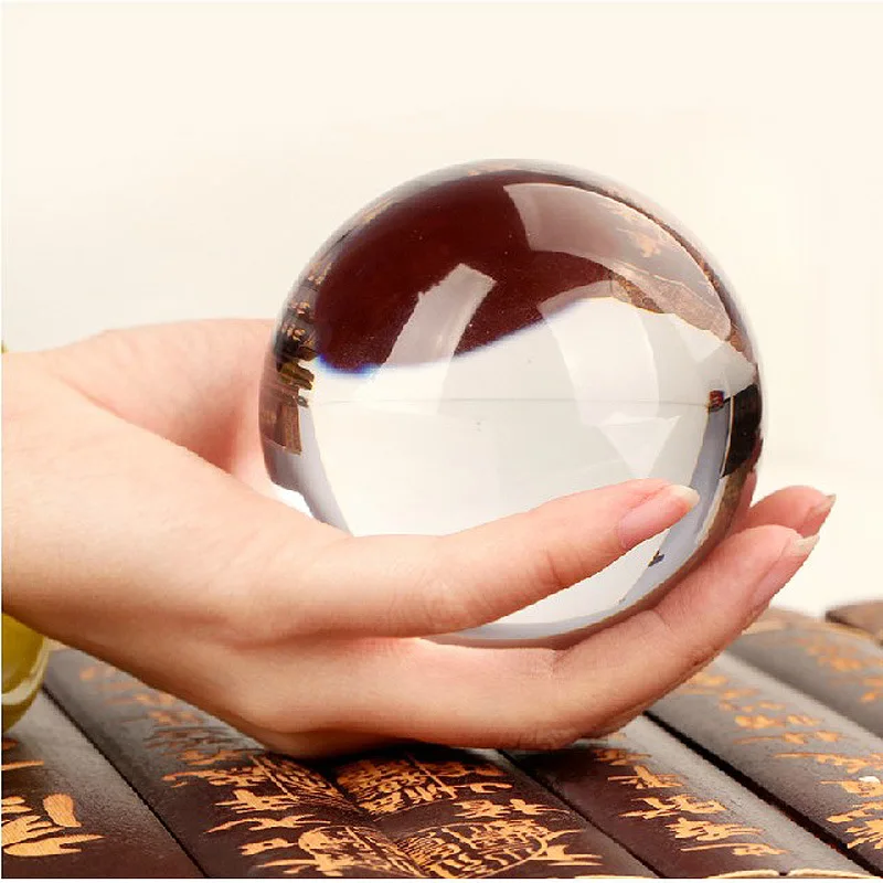 30mm Transparent Clear Glass Crystal Ball Healing Lucky Sphere Photographys Lensball Home Decor Gifts Feng Shui Ornaments